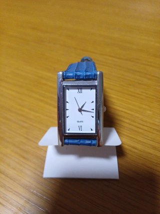 Reloj pulsera mujer correa azul carcasa inox
