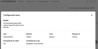 Manillar de Carbono Orbea OC RP11