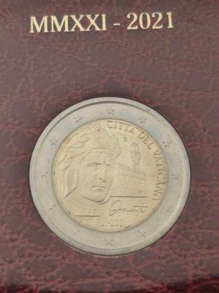Vaticano 2 Euro 2021 Dante Alighieri