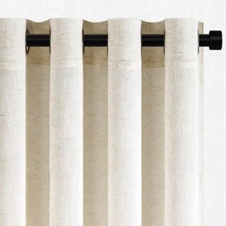 Cortinas Efecto Lino grueso Beige 245x140