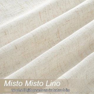 Cortinas Efecto Lino grueso Beige 245x140
