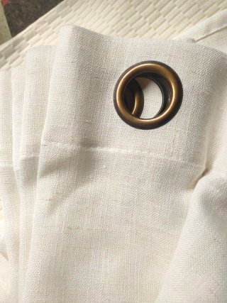 Cortinas Efecto Lino grueso Beige 245x140