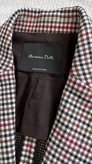 Abrigo Massimo Dutti cuadros