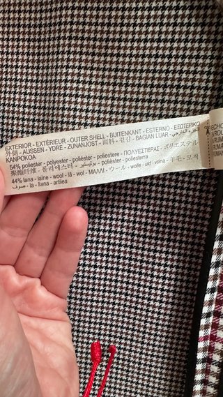 Abrigo Massimo Dutti cuadros