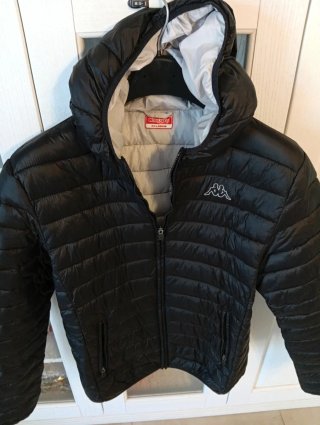 Giubbino Kappa Uomo Nero Cappuccio XL
