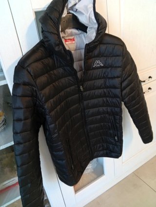 Giubbino Kappa Uomo Nero Cappuccio XL
