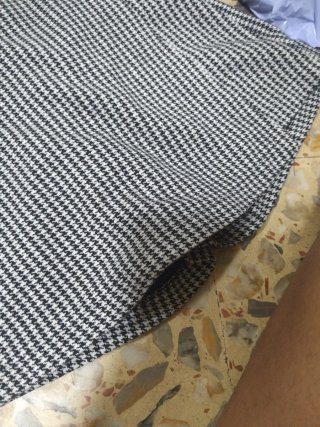 Falda pantalón cuadros blanco y negro