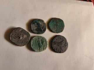 Lotto di 5 monete romane antiche