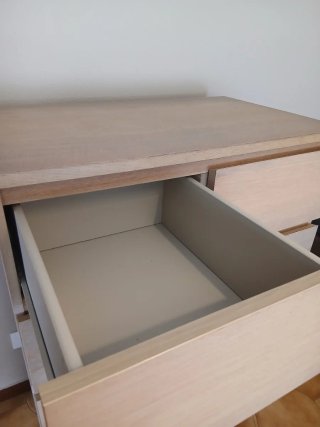 Cómoda MALM Ikea Roble Blanco