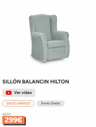 Sillón Mecedora Gris