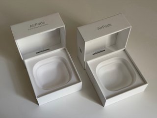 2 cajas vacías Apple AirPods 4 con/sin ANC - DEMO