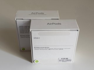2 cajas vacías Apple AirPods 4 con/sin ANC - DEMO