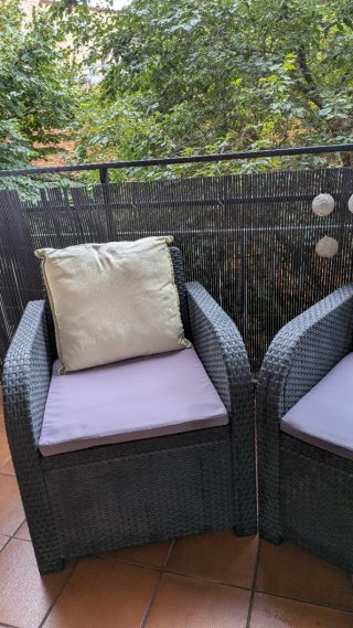 Set de 2 Sillones de Ratán para Exterior