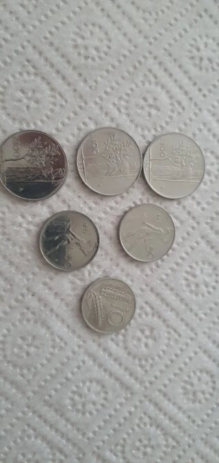 Lotto di 6 antiche monete italiane