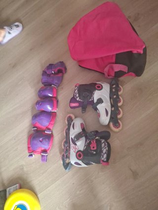 Patines en línea Oxelo + protecciones + bolsa