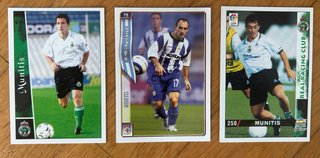 3 Cromos de Munitis