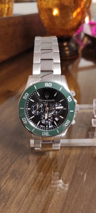 Reloj Maserati Plateado y Verde