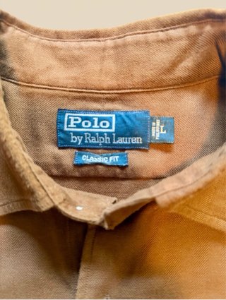 Camisa Vintage Polo Ralph Lauren Marrón Talla L