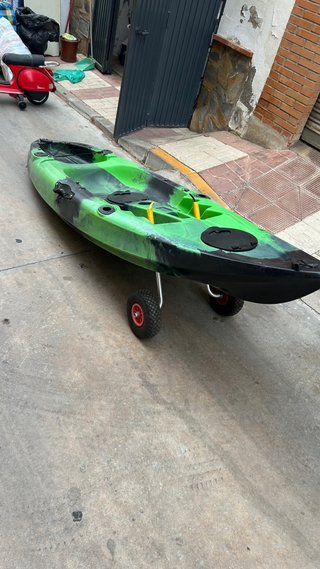 Kayak de Pesca Verde y Negro Incluye asiento,remo