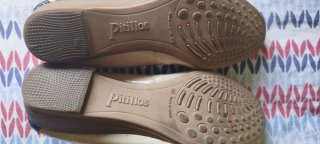 Zapatos bailarinas Pitillos beige azul marino T40
