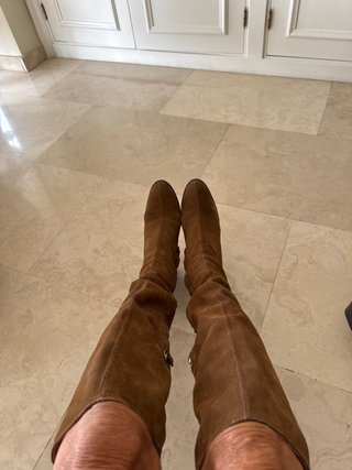 Botas de ante marrón talla 40