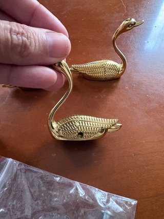 Lote 6 Tiradores Cisne Lujo Latón