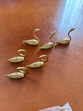 Lote 6 Tiradores Cisne Lujo Latón