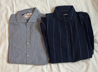 2 Camisas Hombre (Azul y Gris)