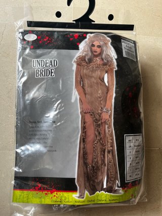 Disfraz Novia Cadáver Talla M, aunque talla pequeñ