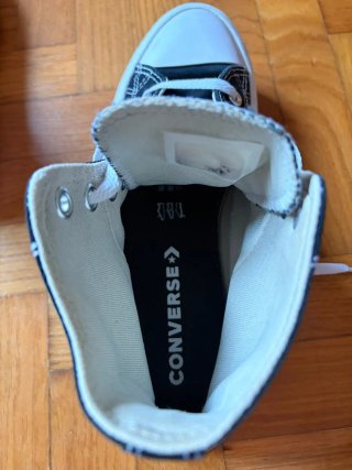 Converse con plataforma negras talla 41