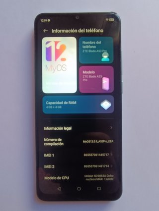 ZTE A53 PRO 4+4GB RAM 64GB 6.52 PULG.