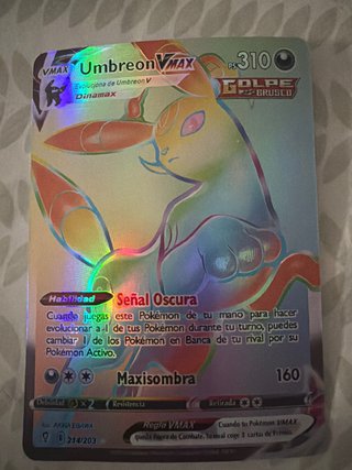 Carta Pokémon Umbreon VMAX Rainbow Rare