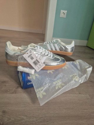 Adidas Samba Plateadas Talla 38