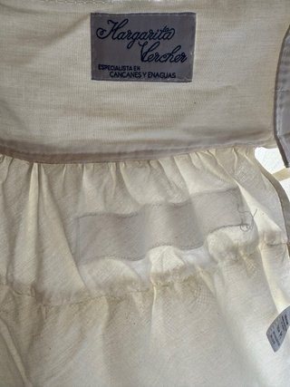 Cancán Fallera Talla M Blanco/Amarillo