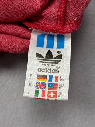 Adidas chaqueta chándal rojo negro L vintage 90s