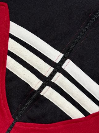 Adidas chaqueta chándal rojo negro L vintage 90s