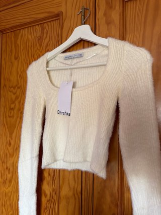 Jersey Bershka Blanco Talla M
