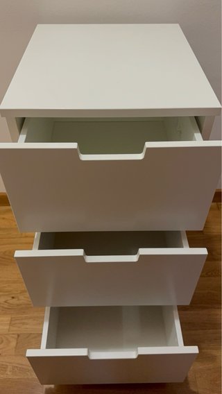 Cajonera de escritorio blanca 3 cajones