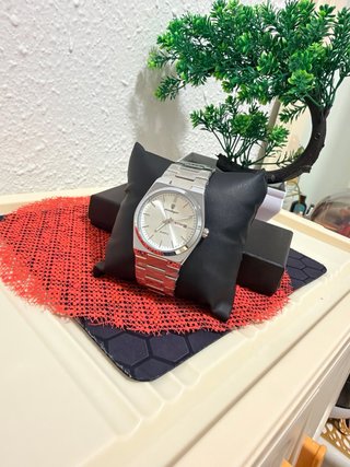 Reloj Hombre Plata y Blanco