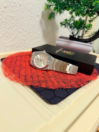 Reloj Hombre Plata y Blanco