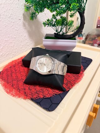 Reloj Hombre Plata y Blanco