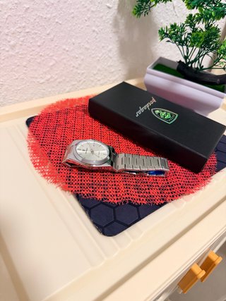 Reloj Hombre Plata y Blanco