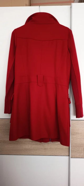 Chaquetón Mango Rojo Mujer
