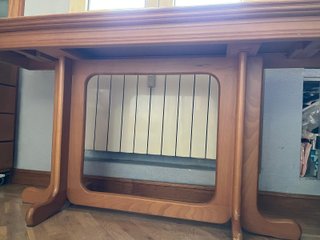 Mesa de comedor extensible de madera
