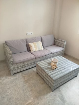 Conjunto de Jardín de Ratán Gris
