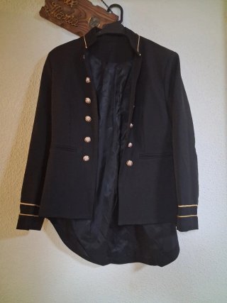 Casaca Negra Estilo Militar