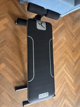 Lote Pesas Domyos 10kg con banco de abdominales .