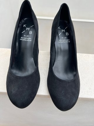 Salones ante negro tacón 10cm T40