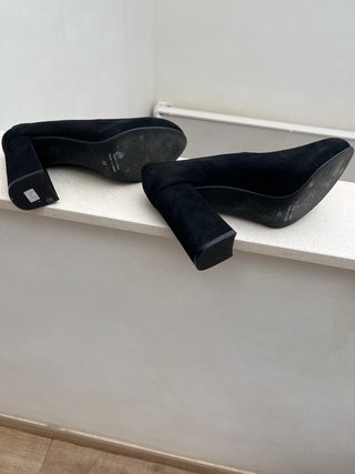 Salones ante negro tacón 10cm T40