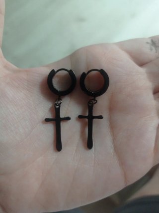 Pendientes de Cruz de acero